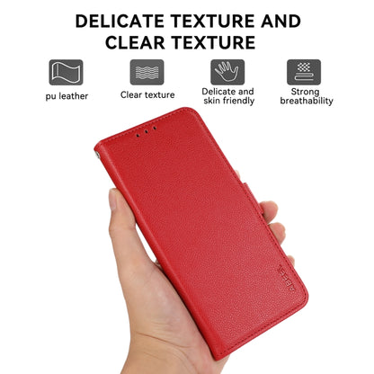 For Samsung Galaxy S24 5G ABEEL Side-Magnetic Litchi Pattern Leather RFID Phone Case(Red) - Galaxy S24 5G Cases by buy2fix | Online Shopping UK | buy2fix