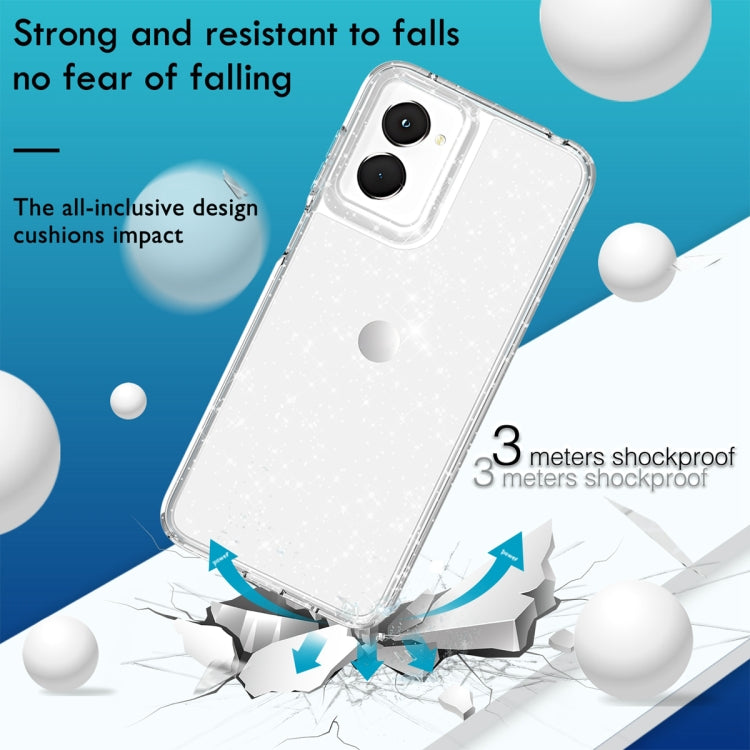 For Motorola Moto G Power 5G 2024 Terminator Style Shockproof Phone Case(Glitter White) - Motorola Cases by buy2fix | Online Shopping UK | buy2fix