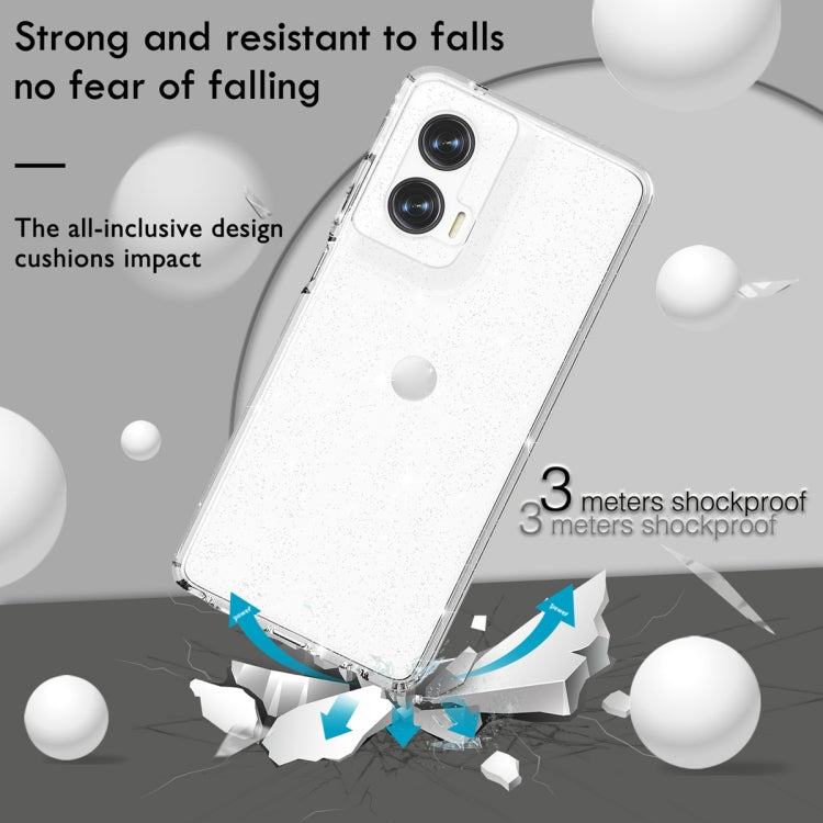 For Motorola Moto G Stylus 5G 2024 Terminator Style Shockproof Phone Case(Glitter White) - Motorola Cases by buy2fix | Online Shopping UK | buy2fix