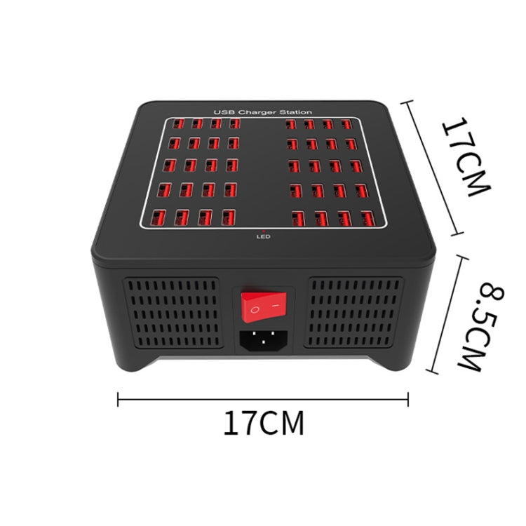 YFY-A76 200W 40 Ports USB Smart Charging Station(UK Plug) - Multifunction Charger by buy2fix | Online Shopping UK | buy2fix