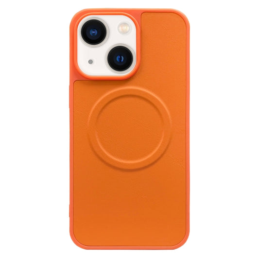 For iPhone 13 2 in 1 MagSafe Magnetic Silicone Leather Phone Case(Orange) - iPhone 13 Cases by buy2fix | Online Shopping UK | buy2fix