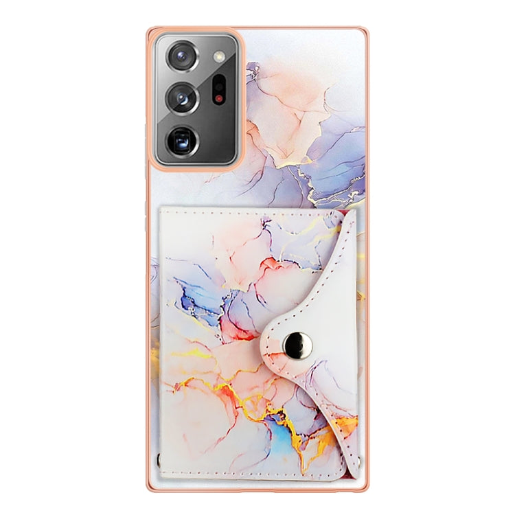 For Samsung Galaxy Note20 Ultra Marble Pattern IMD Card Slot Phone Case(Galaxy Marble White) - Galaxy Note20 Ultra Cases by buy2fix | Online Shopping UK | buy2fix