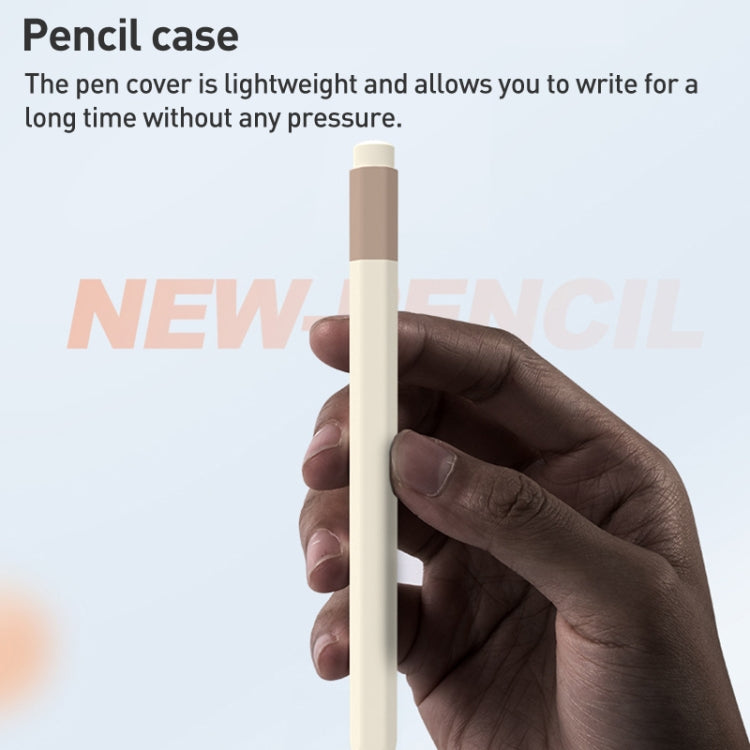 For Apple Pencil USB-C Pencil Style Liquid Silicone Stylus Case(Coffee) - Pencil Accessories by buy2fix | Online Shopping UK | buy2fix