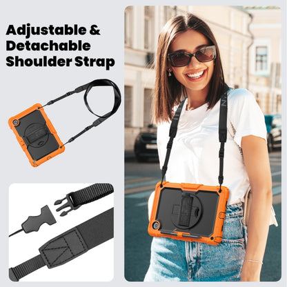 For Lenovo Tab M11 /Xiaoxin Pad 2024 Silicone Hybrid PC Tablet Case with Shoulder Strap(Orange) - Lenovo by buy2fix | Online Shopping UK | buy2fix