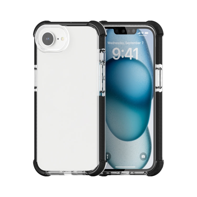 For iPhone SE 2024 Acrylic Full Coverage Shockproof Phone Case(Black + Transparent) - More iPhone Cases by buy2fix | Online Shopping UK | buy2fix