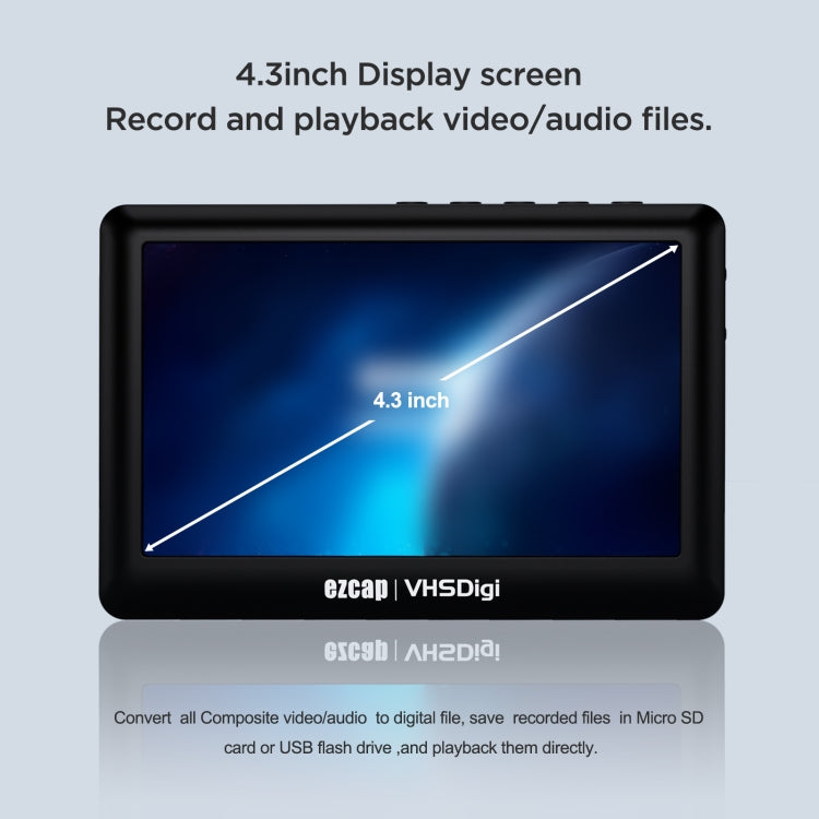 Ezcap 180 VHSDigi 4.3 inch Screen Video Capture Recording Box(Black) - Video Capture Solutions by Ezcap | Online Shopping UK | buy2fix