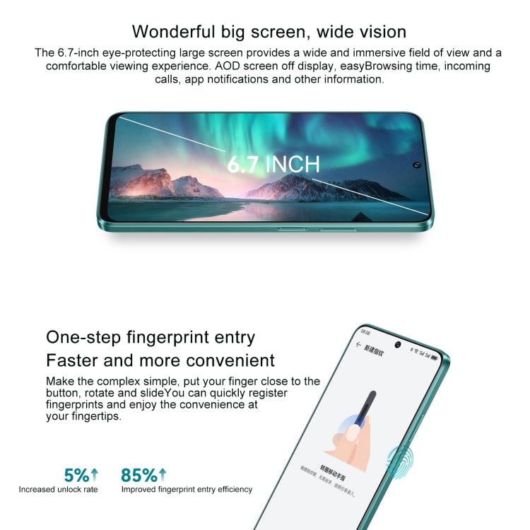 Hi Enjoy 70 Pro 5G, 8GB+128GB, Side Fingerprint Identification, 6.7 inch HarmonyOS 4.0 Dimensity 700 Octa Core 2.2GHz, Network: 5G, OTG, Not Support Google Play(Black) - Huawei Mate & P by Huawei | Online Shopping UK | buy2fix