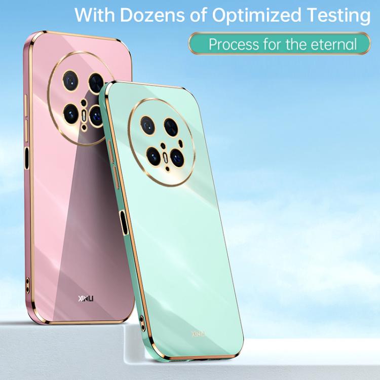 For Huawei Mate 70 Pro / 70 Pro+ XINLI Straight 6D Plating Gold Edge TPU Phone Case(Mint Green) - Huawei Cases by XINLI | Online Shopping UK | buy2fix