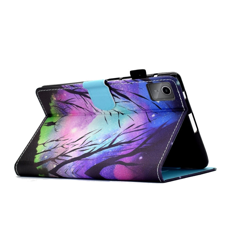 For Lenovo Tab M11 / Xiaoxin Pad 11 2024 Colored Drawing Sewing Pen Slot Leather Tablet Case(Starry Deer) - Lenovo by buy2fix | Online Shopping UK | buy2fix