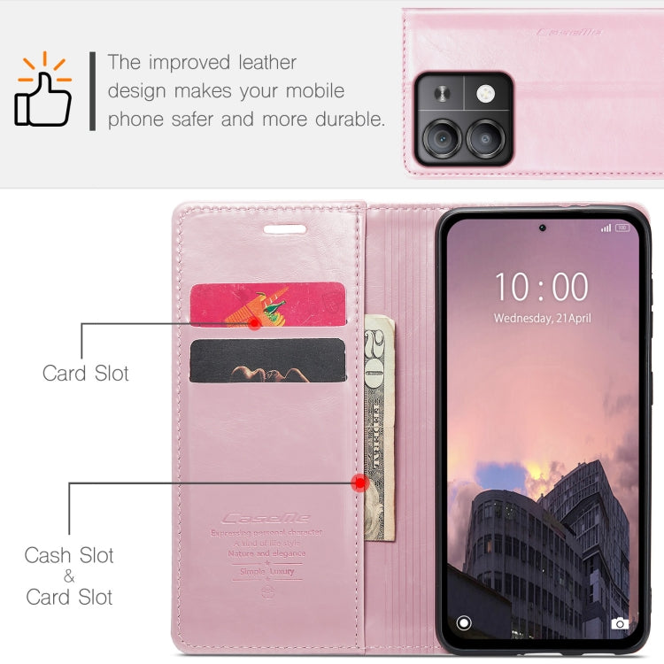 For Xiaomi Redmi Note 13 5G CaseMe 003 Crazy Horse Texture Flip Leather Phone Case(Pink) - Xiaomi Cases by CaseMe | Online Shopping UK | buy2fix