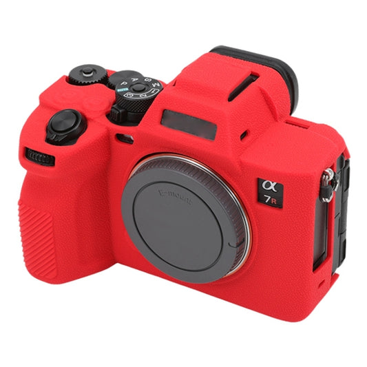 For Sony ILCE7RM5 / A7R5 Litchi Texture Soft Silicone Protective Case(Red) - Protective Case by buy2fix | Online Shopping UK | buy2fix