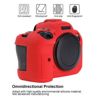 For Canon EOS R6 Mark II Litchi Texture Soft Silicone Protective Case(Red) - Protective Case by buy2fix | Online Shopping UK | buy2fix