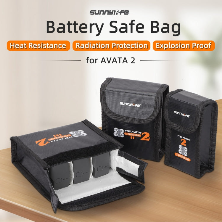 For DJI Avata 2 Sunnylife Battery Explosion-proof Safe Bag Protective Li-Po Safe Bag(For 2pcs Batteries) -  by Sunnylife | Online Shopping UK | buy2fix