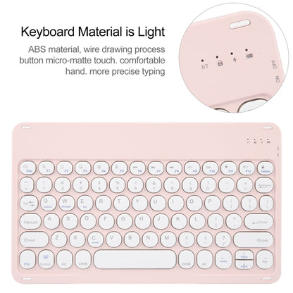 For Huawei MatePad 11 2023 / 2021 Round Button Bluetooth Keyboard Rotatable Holder Leather Case(Rose Gold) - Huawei Keyboard by buy2fix | Online Shopping UK | buy2fix