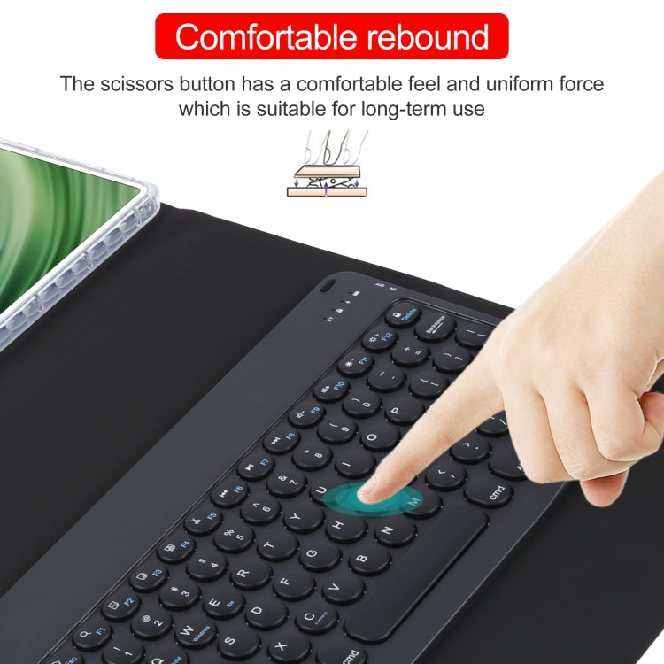 For Huawei MatePad Pro 11 2024 / 2022 Round Button Bluetooth Keyboard Rotatable Holder Leather Case(Black) - Huawei Keyboard by buy2fix | Online Shopping UK | buy2fix