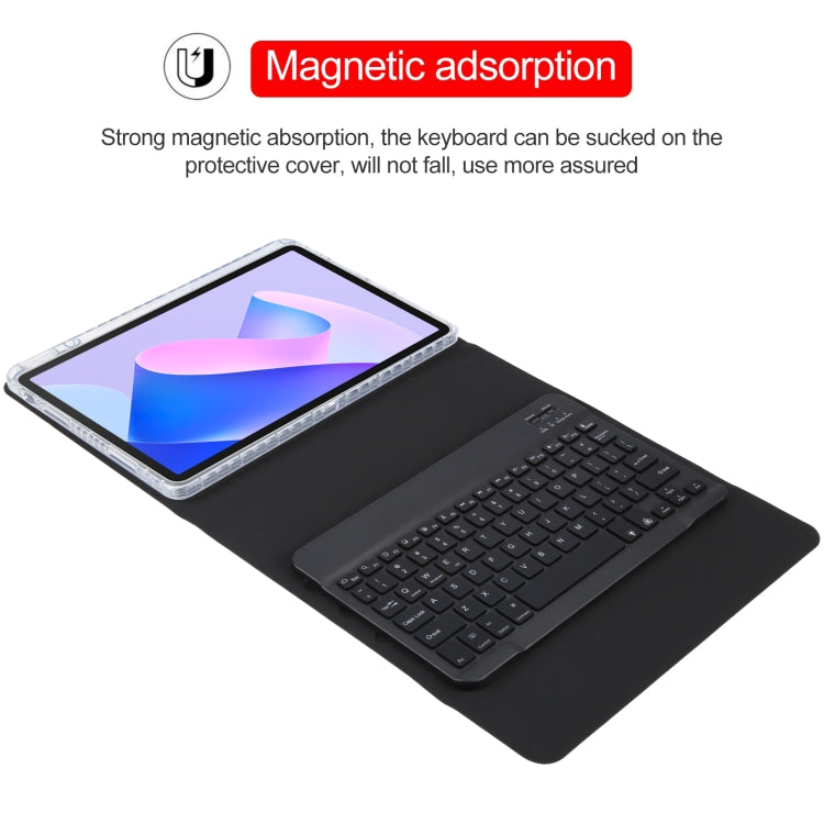 For Huawei MatePad 11 2023 / 2021 Square Button Backlight Bluetooth Keyboard Rotatable Holder Leather Case(Black) - Huawei Keyboard by buy2fix | Online Shopping UK | buy2fix