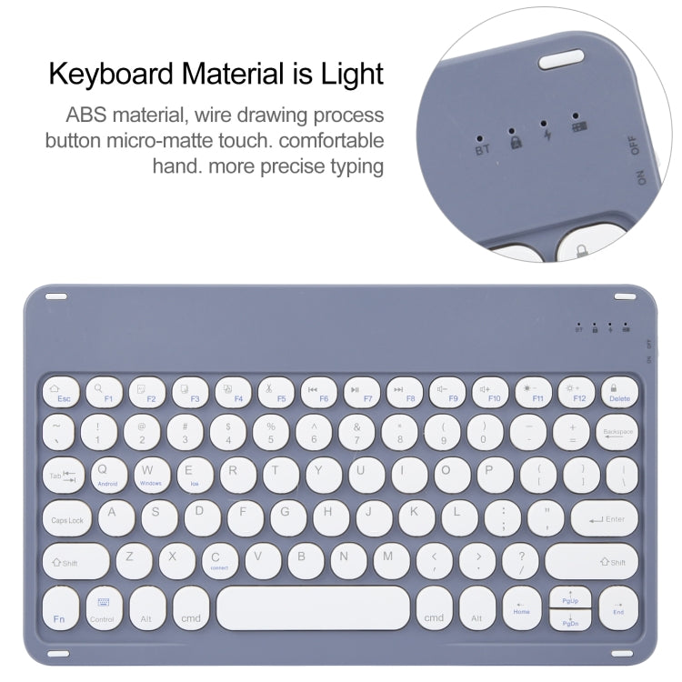 For Xiaomi Pad 6 Round Button Bluetooth Keyboard Rotatable Holder Leather Case(Lavender Purple) - Others Keyboard by buy2fix | Online Shopping UK | buy2fix