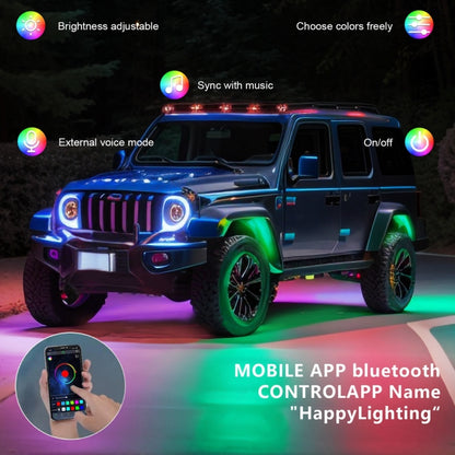 8 in 1 G6 RGB Colorful Car Chassis Light LED Music Atmosphere Light - Atmosphere lights by buy2fix | Online Shopping UK | buy2fix