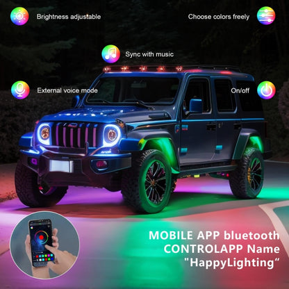 4 in 1 G6 RGB Colorful Car Chassis Light LED Music Atmosphere Light - Atmosphere lights by buy2fix | Online Shopping UK | buy2fix