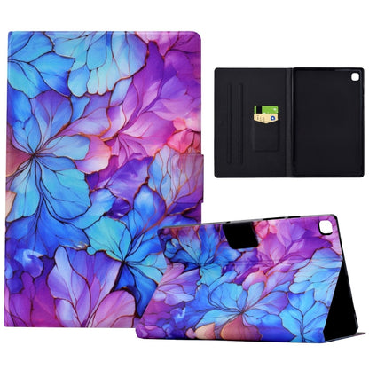 For Samsung Galaxy Tab S6 Lite 2024/2022 Voltage Painted Smart Leather Tablet Case(Petals) - Tab S6 Lite P610 / P615 by buy2fix | Online Shopping UK | buy2fix