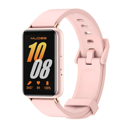 For Samsung Galaxy Fit 3 Mijobs Silicone Watch Band(Pink+Rose Gold) - Watch Bands by MIJOBS | Online Shopping UK | buy2fix