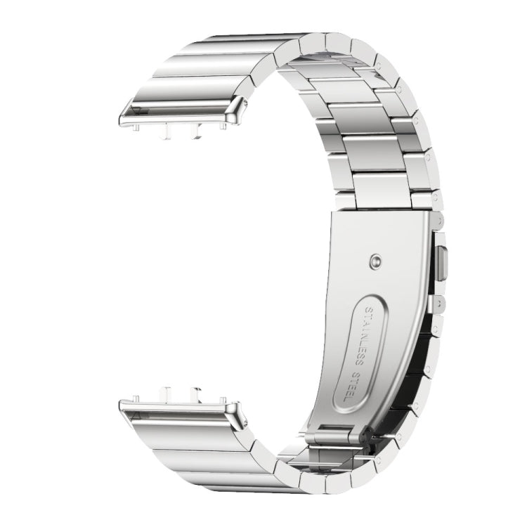 For Samsung Galaxy Fit 3 Mijobs Bamboo Metal Watch Band(Silver) - Watch Bands by MIJOBS | Online Shopping UK | buy2fix