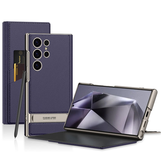 For Samsung Galaxy S24 Ultra 5G GKK Triumph Ultra-Thin Flip Leather Case without Pen(Purple) - Galaxy S24 Ultra 5G Cases by GKK | Online Shopping UK | buy2fix