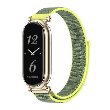 For Xiaomi Mi Band 8 / 9 / 9 NFC Mijobs GT4 Breathable Nylon Loop Watch Band(Bright Yellow Light Gold) - Watch Bands by MIJOBS | Online Shopping UK | buy2fix