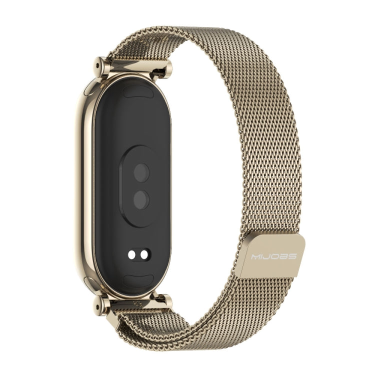 For Xiaomi Mi Band 8 / 9 / 9 NFC Mijobs GT4 Milan Magnetic Metal Watch Band(Light Gold) - Watch Bands by MIJOBS | Online Shopping UK | buy2fix