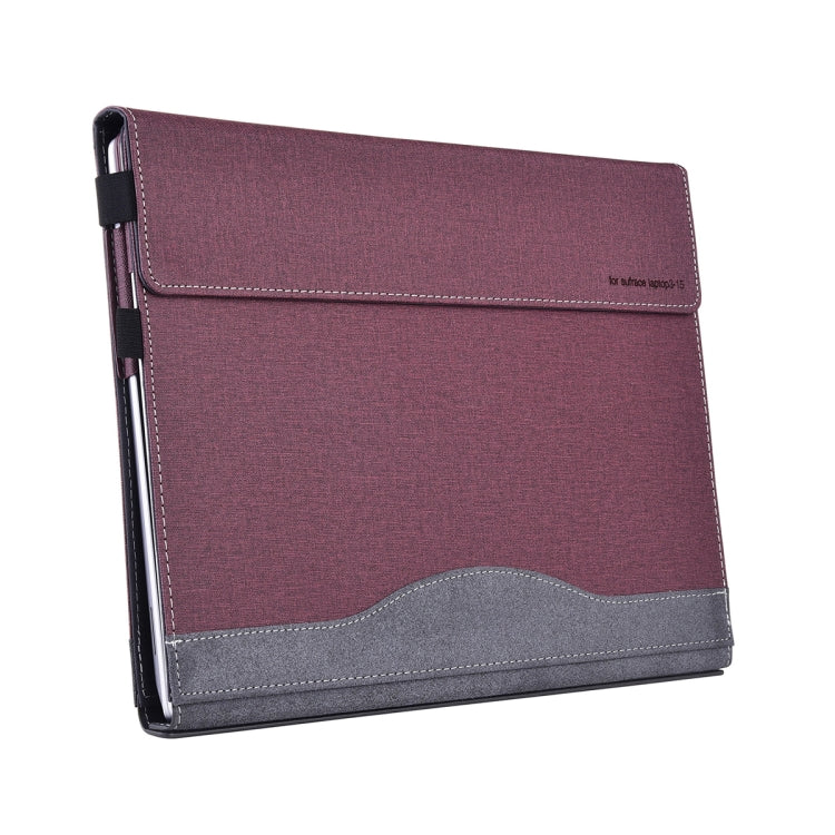 For Lenovo ThinkPad X1 Carbon Gen 8 Cloth Texture Laptop Leather Protective Case(Wine Red) - Other by buy2fix | Online Shopping UK | buy2fix