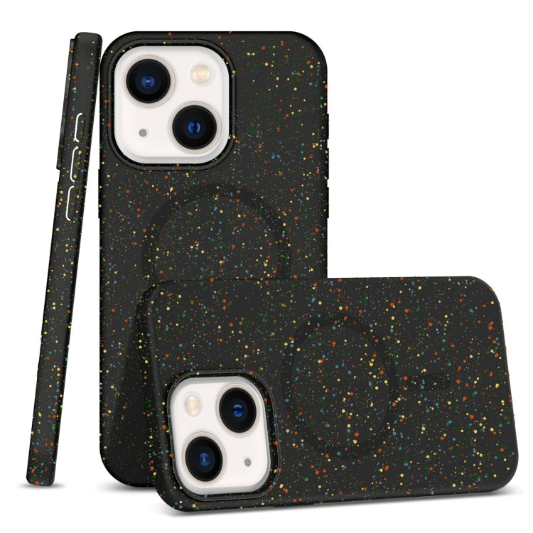 For iPhone 14 Colorful Frosted Magsafe PC Hybrid TPU Phone Case(Black) - iPhone 14 Cases by buy2fix | Online Shopping UK | buy2fix