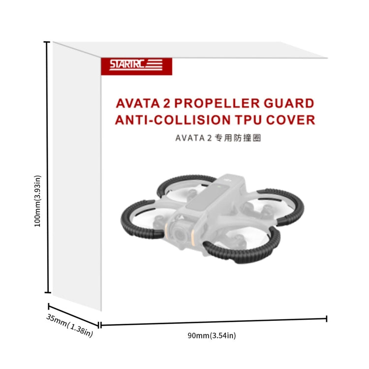 For DJI AVATA 2 STARTRC Propeller TPU Protective Guard Anti-collision Ring Cover(Black) - Other by STARTRC | Online Shopping UK | buy2fix