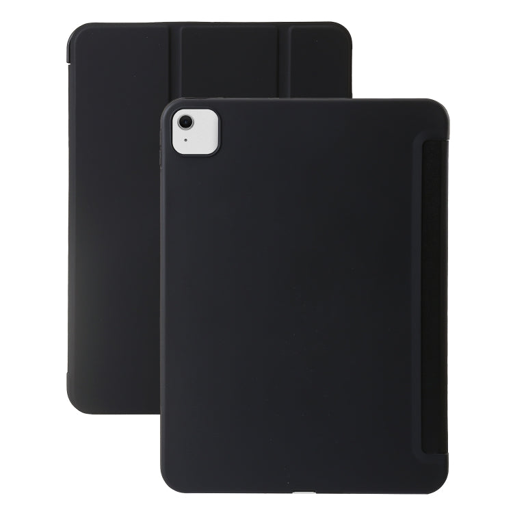 For iPad Air 11 2024 Three-fold Holder Flip Tablet Leather Case(Black) - iPad Air 11 2024 Cases by buy2fix | Online Shopping UK | buy2fix