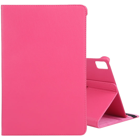 For iPad Air 11 2024 360 Degree Rotation Litchi Texture Leather Tablet Case with Holder(Rose Red) - iPad Air 11 2024 Cases by buy2fix | Online Shopping UK | buy2fix