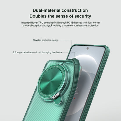 For Xiaomi 14 Ultra NILLKIN CamShield Prop Clear Version PC Phone Case(Green) - 14 Ultra Cases by NILLKIN | Online Shopping UK | buy2fix