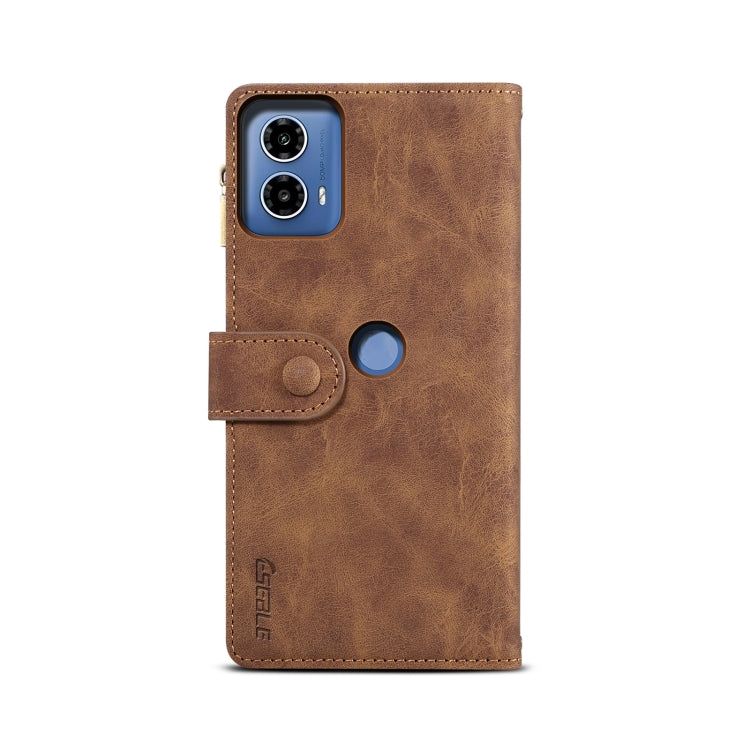 For Motorola Moto G24 Power ESEBLE Retro Frosted RFID Leather Phone Case(Brown) - Motorola Cases by ESEBLE | Online Shopping UK | buy2fix