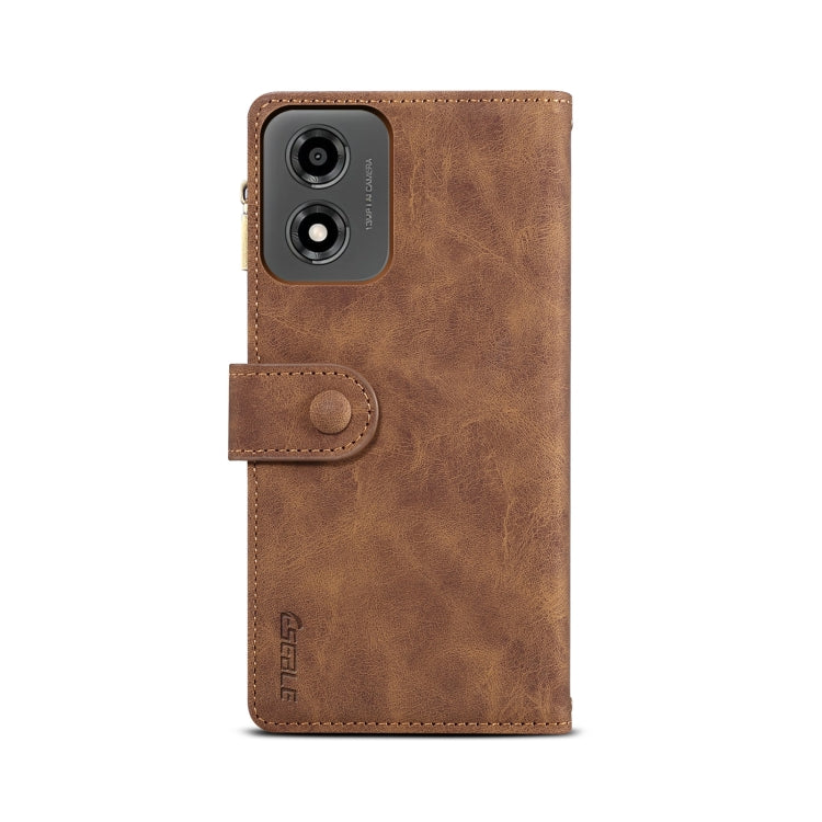 For Motorola Moto E14 ESEBLE Retro Frosted RFID Leather Phone Case(Brown) - Motorola Cases by ESEBLE | Online Shopping UK | buy2fix