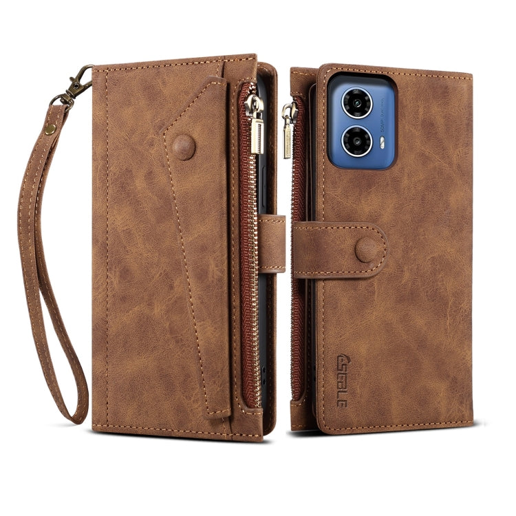 For Motorola Moto G85 ESEBLE Retro Frosted RFID Leather Phone Case(Brown) - Motorola Cases by ESEBLE | Online Shopping UK | buy2fix