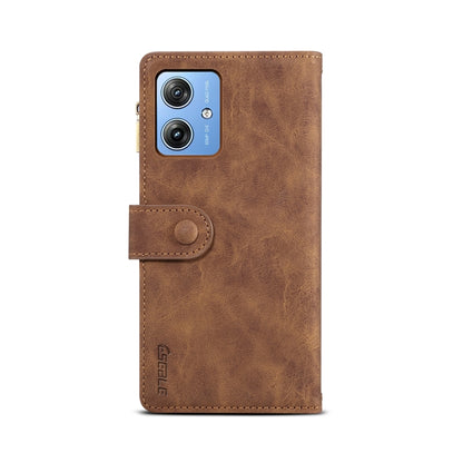 For Motorola Moto G54 5G Global ESEBLE Retro Frosted RFID Leather Phone Case(Brown) - Motorola Cases by ESEBLE | Online Shopping UK | buy2fix