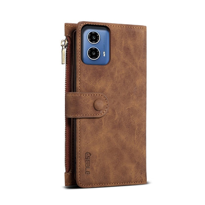 For Motorola Moto G34 5G / G45 5G ESEBLE Retro Frosted RFID Leather Phone Case(Brown) - Motorola Cases by ESEBLE | Online Shopping UK | buy2fix