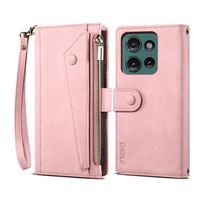 For Motorola Moto G75 5G ESEBLE Retro Frosted RFID Leather Phone Case(Rose Gold) - Motorola Cases by ESEBLE | Online Shopping UK | buy2fix