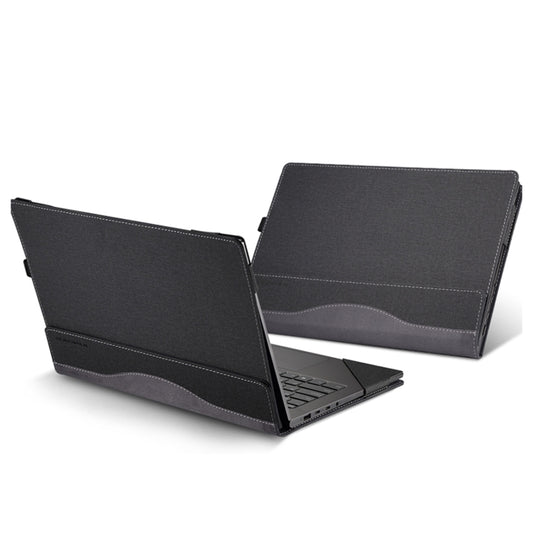 For HP Envy X360 14 inch 14-fc Leather Laptop Shockproof Protective Case(Black) - 14.1 inch by buy2fix | Online Shopping UK | buy2fix