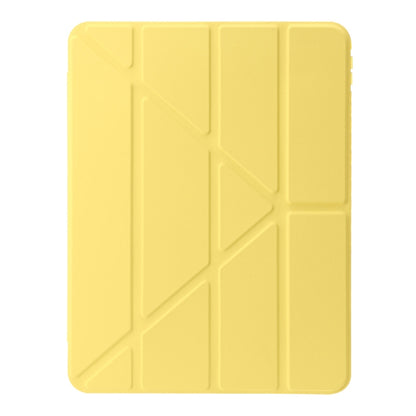 For iPad Pro 11 2024 Clear Acrylic Deformation Leather Tablet Case(Yellow) - iPad Pro 11 2024 Cases by buy2fix | Online Shopping UK | buy2fix