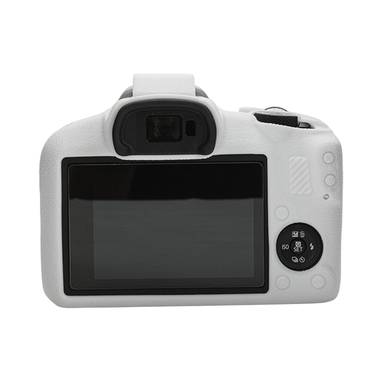 For Canon EOS R100 Litchi Texture Soft Silicone Protective Case(White) - Protective Case by buy2fix | Online Shopping UK | buy2fix