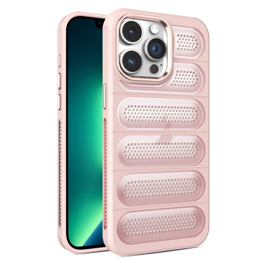 For iPhone 13 Pro Max Cooling Armor Translucent Mesh Breathable Phone Case(Pink) - iPhone 13 Pro Max Cases by buy2fix | Online Shopping UK | buy2fix