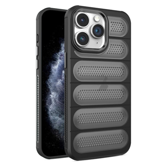 For iPhone 11 Pro Cooling Armor Translucent Mesh Breathable Phone Case(Black) - iPhone 11 Pro Cases by buy2fix | Online Shopping UK | buy2fix