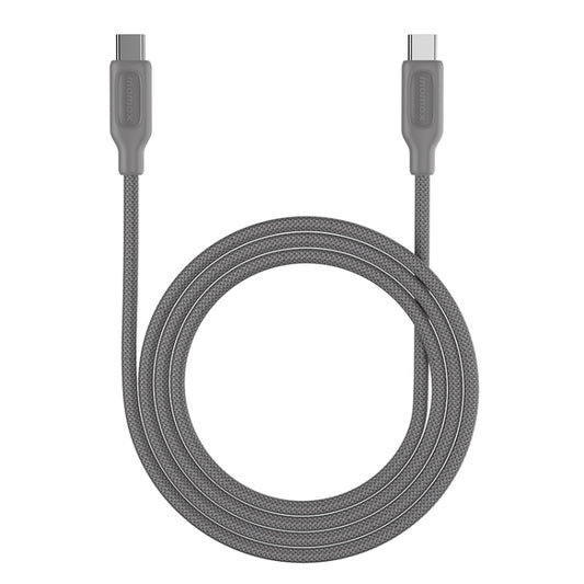 MOMAX 100W DC28 USB-C/Type-C to USB-C/Type-C Braided Data Cable, Length: 2m(Grey) - USB-C & Type-C Cable by MOMAX | Online Shopping UK | buy2fix