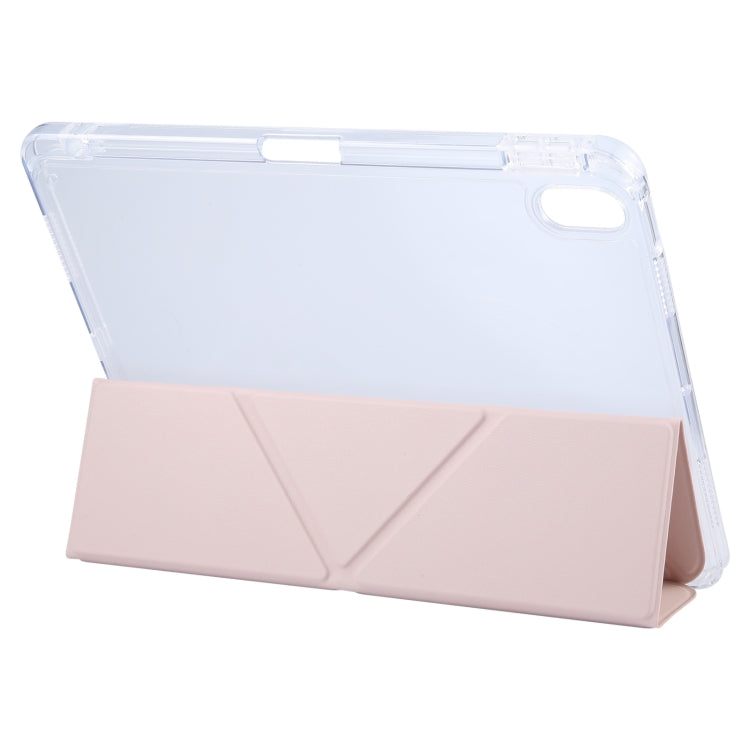 For iPad Air 11 2024 / Air 5 / 4 GEBEI Deformation Leather Tablet Case(Pink) - iPad Air 11 2024 Cases by GEBEI | Online Shopping UK | buy2fix