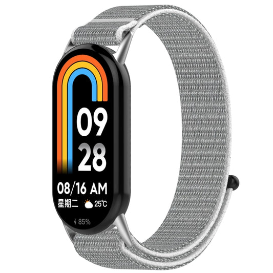 For Xiaomi Mi Band 8 / 8 NFC Nylon Loop Hook and Loop Fastener Watch Band(Seashell) - Watch Bands by buy2fix | Online Shopping UK | buy2fix
