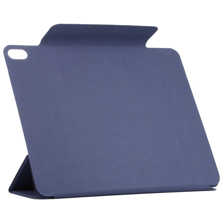 For iPad Air 11 2024 Double-sided Clip Fixed Buckle Magnetic PU Leather Smart Tablet Case(Dark Blue) - iPad Air 11 2024 Cases by buy2fix | Online Shopping UK | buy2fix